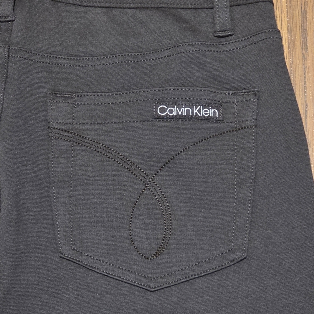 Calvin Klein Chocolate Brown Compression Pants Leggings Size 8 Stretch E43 - Picture 11 of 11